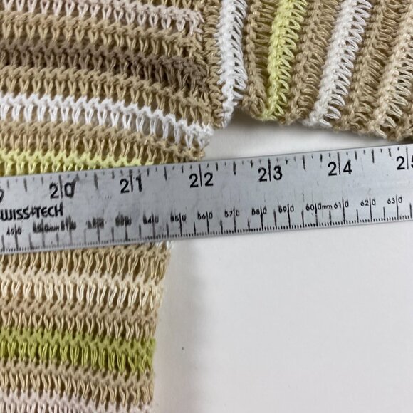 J Jill Linen Modal Crochet Knit Top Tunic Sweater Womens 1X Plus Size V Neck - Picture 7 of 11